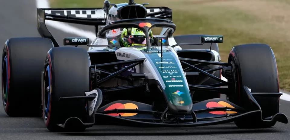 Formula 1 car racing on track during event