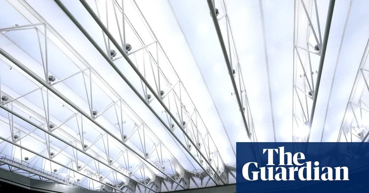 Ceiling structure of a modern sports arena
