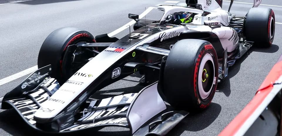 Formula 1 car on track during race event