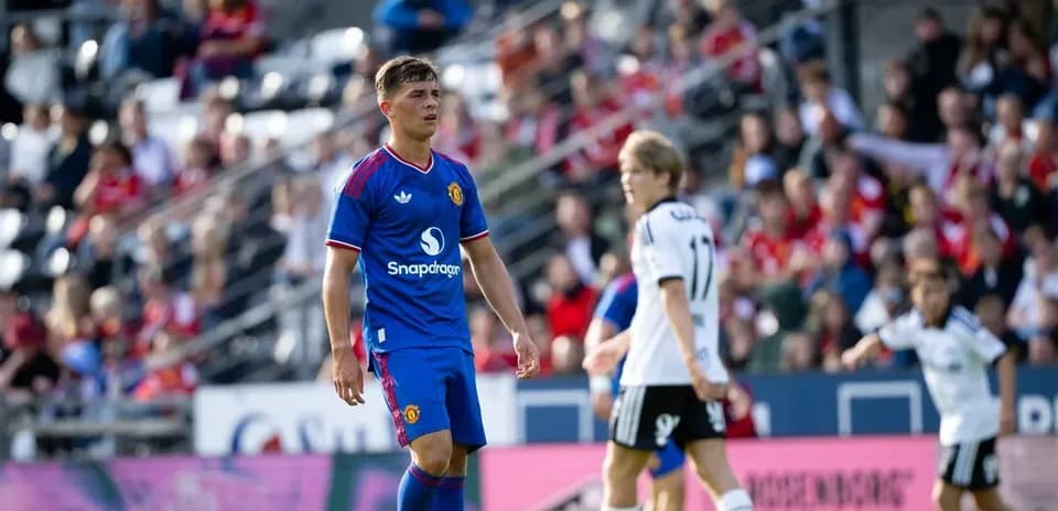 Manchester United player on the pitch during match