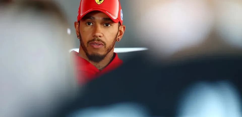 F1 driver speaking during press conference event