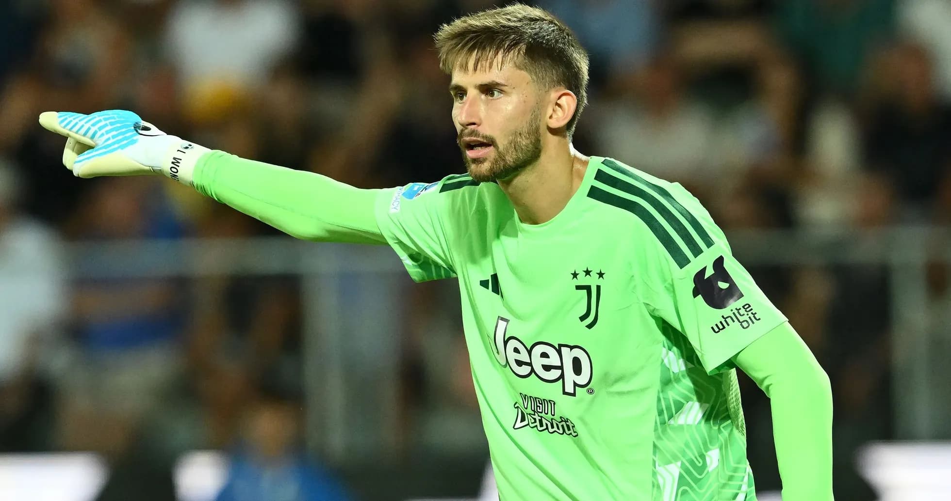 Juventus goalkeeper directing play during match