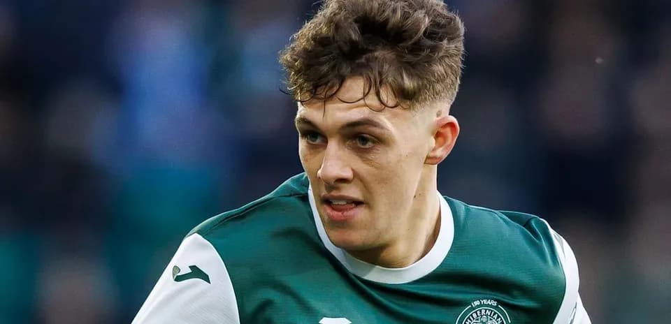 Hibernian player in action during a match
