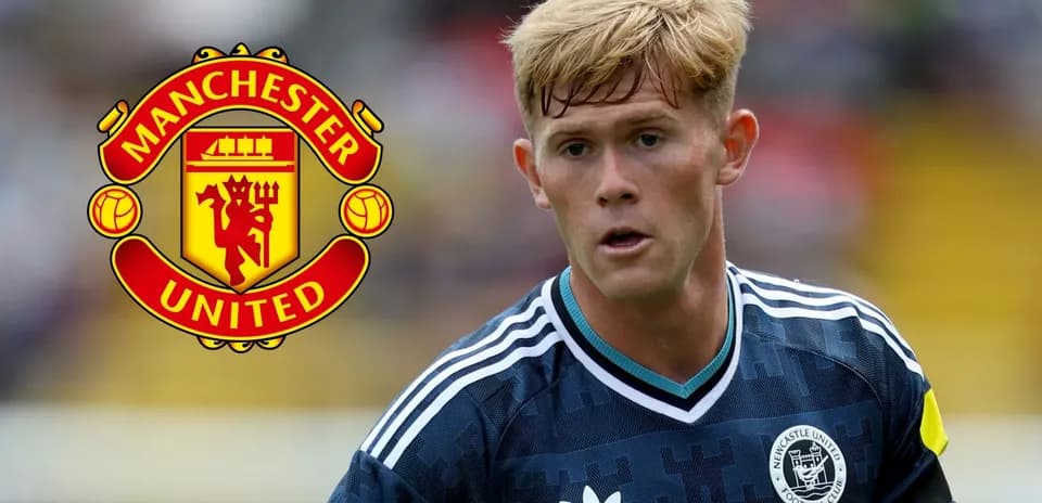 Futbolchi maydonda harakatda, Manchester United logosi