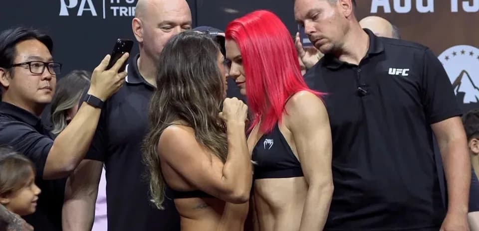 Fighters facing off at weigh-in event