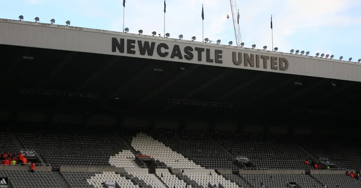 Newcastle United stadium with empty seating area