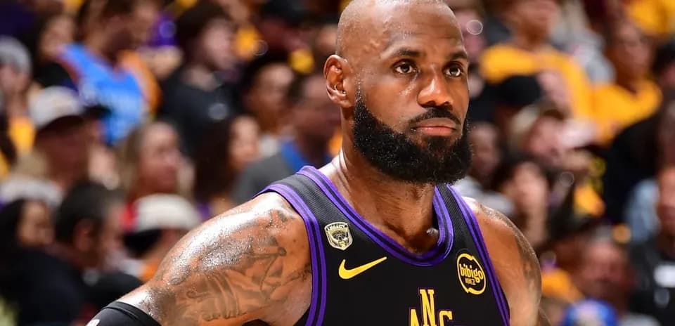 LeBron James on court during NBA game