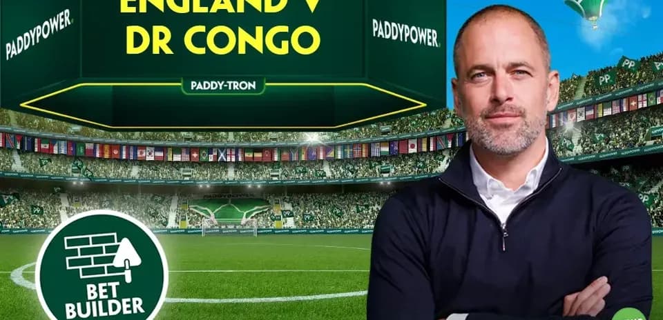 England vs DR Congo match promotional graphic