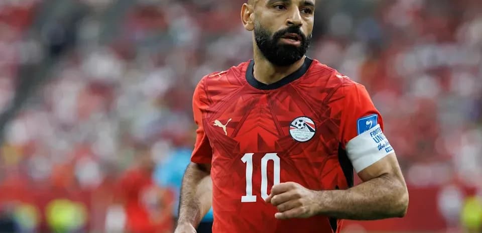 Egyptian player wearing red jersey during match