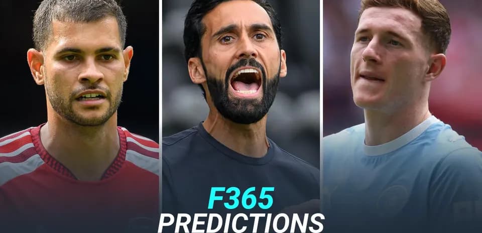 Three football players during predictions segment