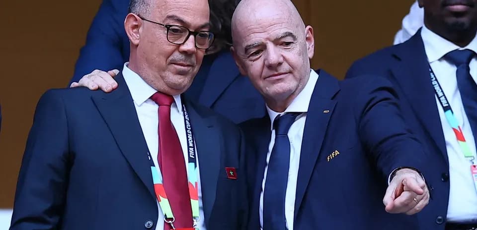 Two officials discussing during a sports event