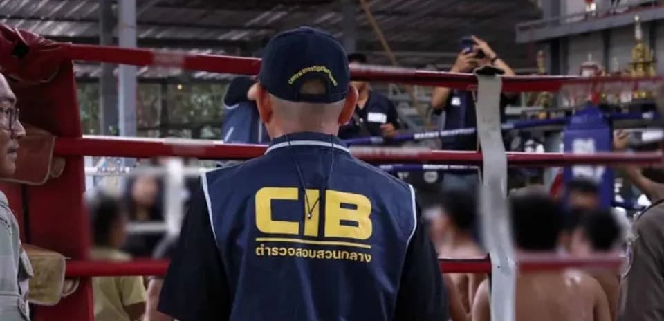 Inspector observing activities at boxing ring