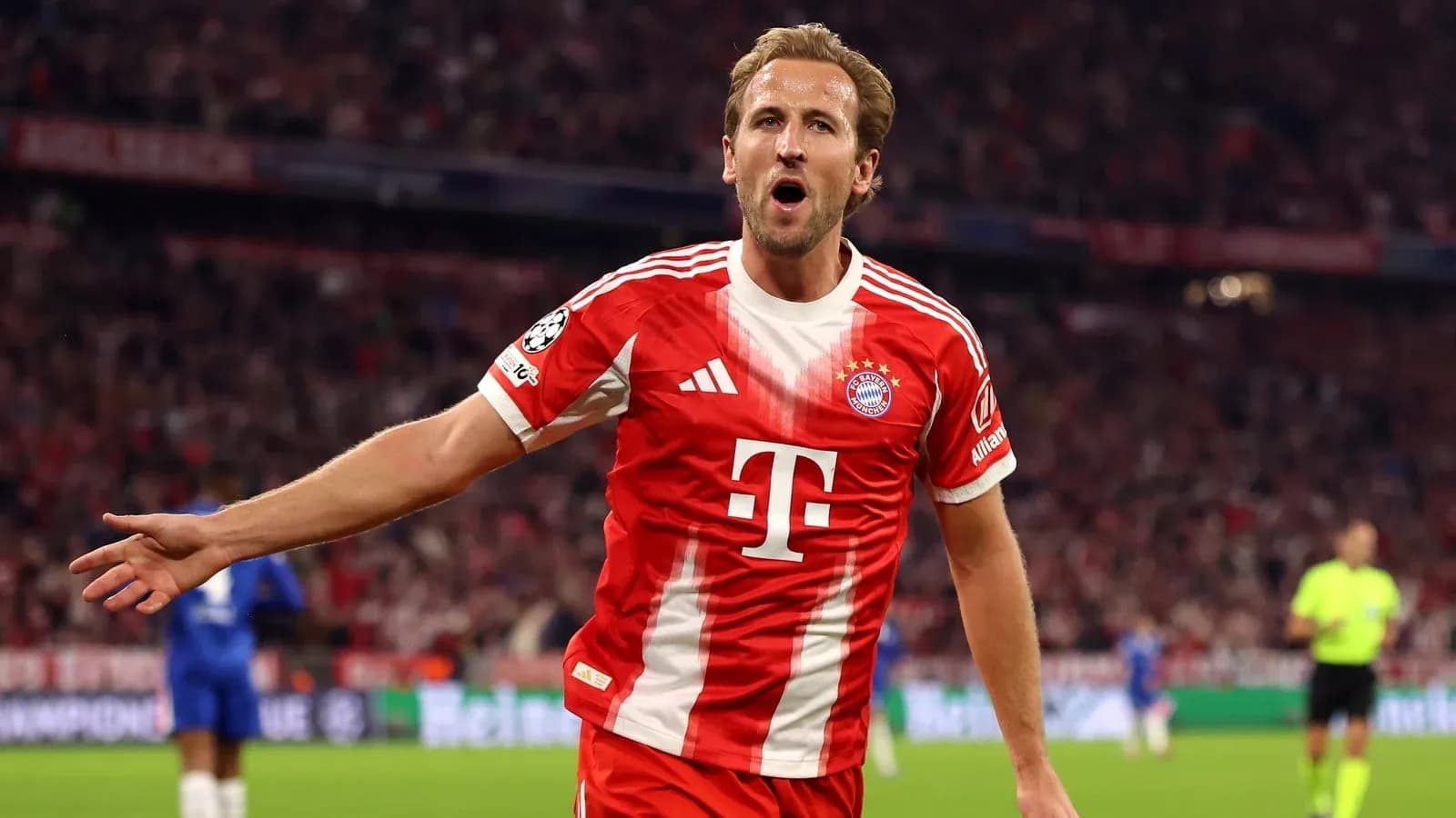Bayern Munich player celebrating a goal during match