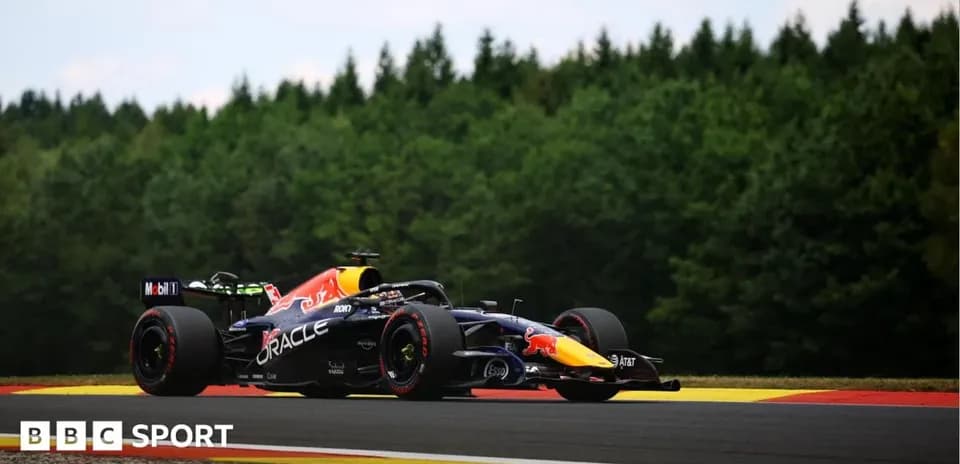 Red Bull Racing car on track during race