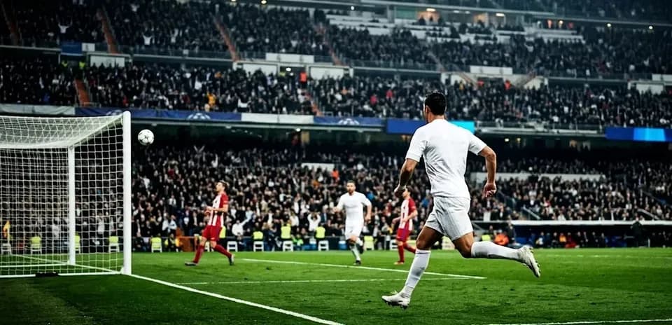 Cristiano Ronaldo scoring a goal in a match
