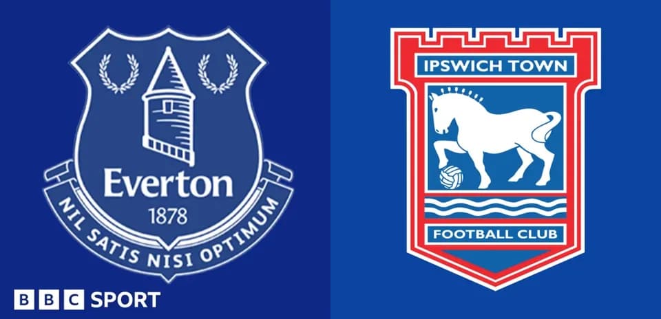 Everton and Ipswich Town football club logos