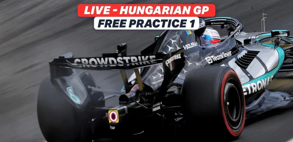 Formula 1 car during free practice at Hungarian GP