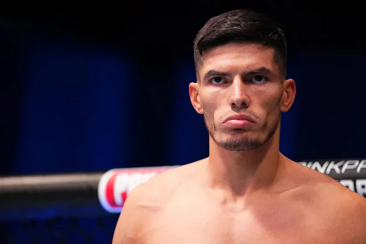 Fighter posing before match in the octagon