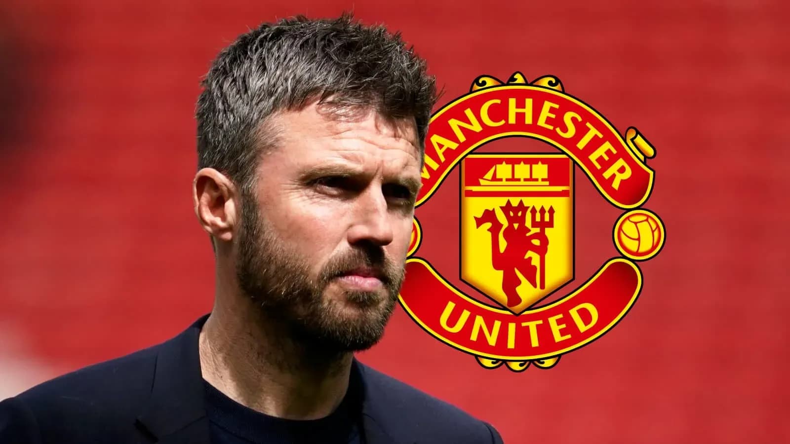 Coach in front of Manchester United logo