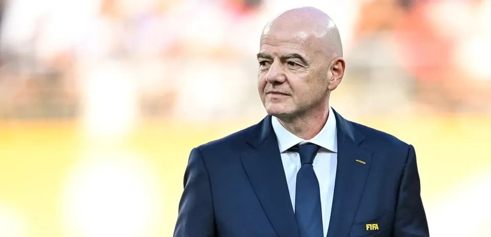 FIFA president in formal attire at event