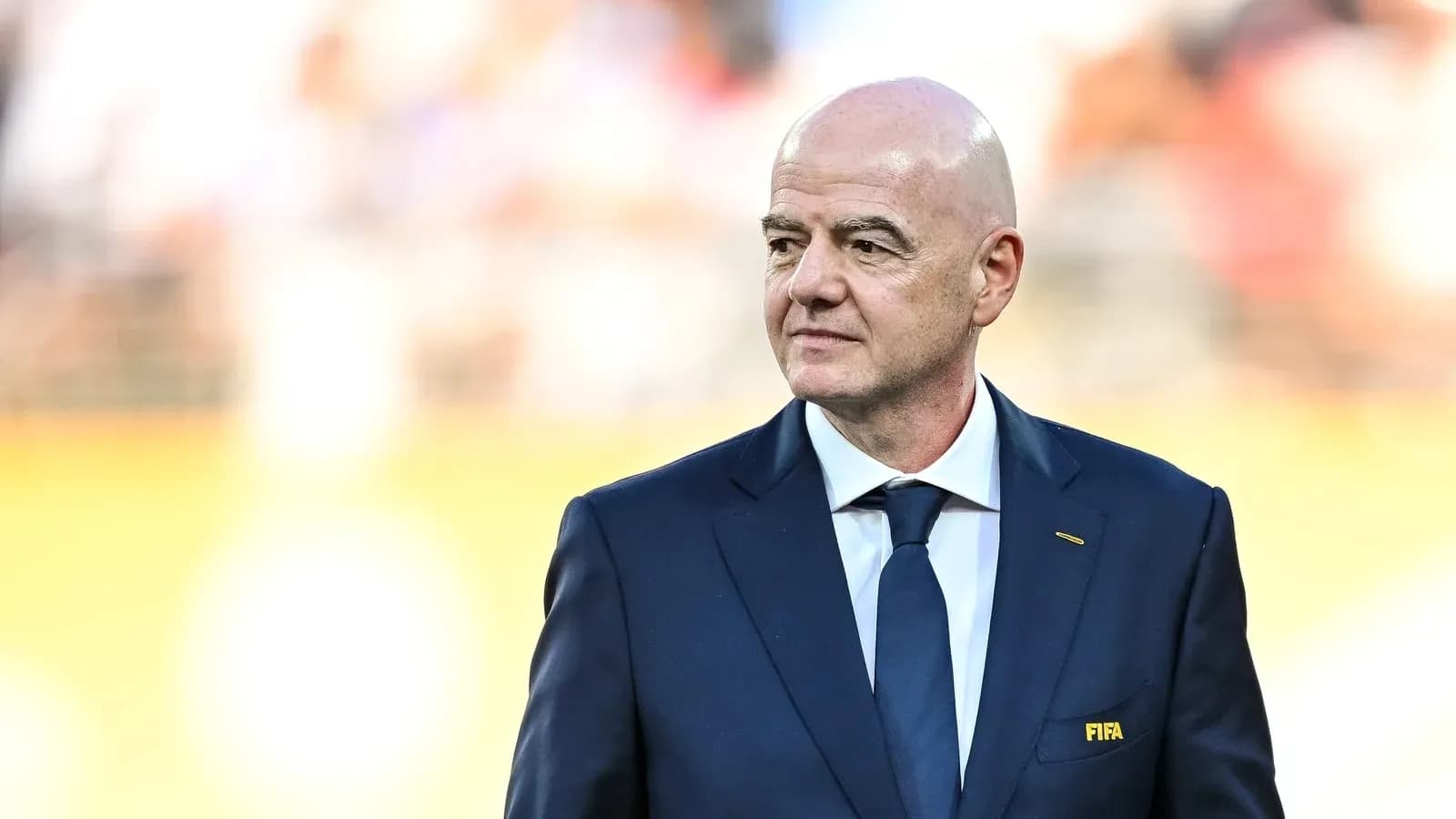 FIFA president in formal attire at event