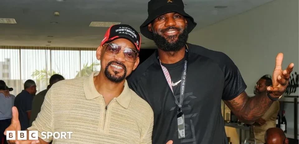 Will Smith and LeBron James posing together