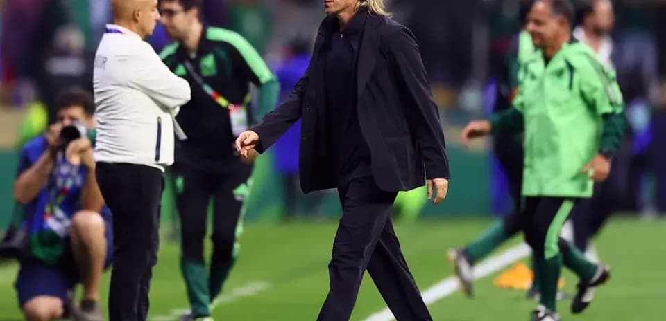 Coach walking on the pitch during a match