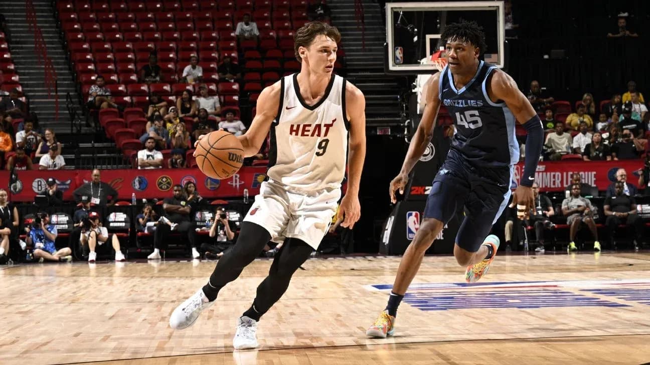 Player dribbling the ball during Summer League game