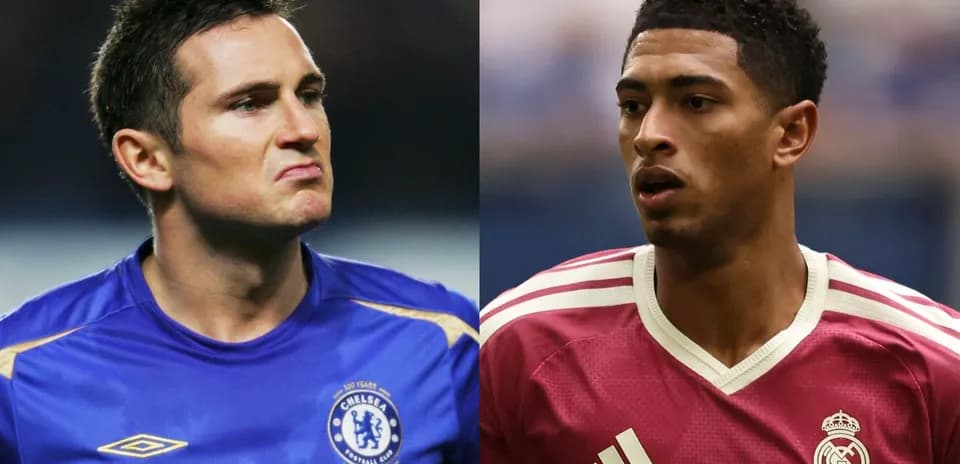 Frank Lampard and Eduardo Camavinga in team jerseys