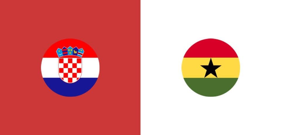 Croatian and Ghanaian flags side by side