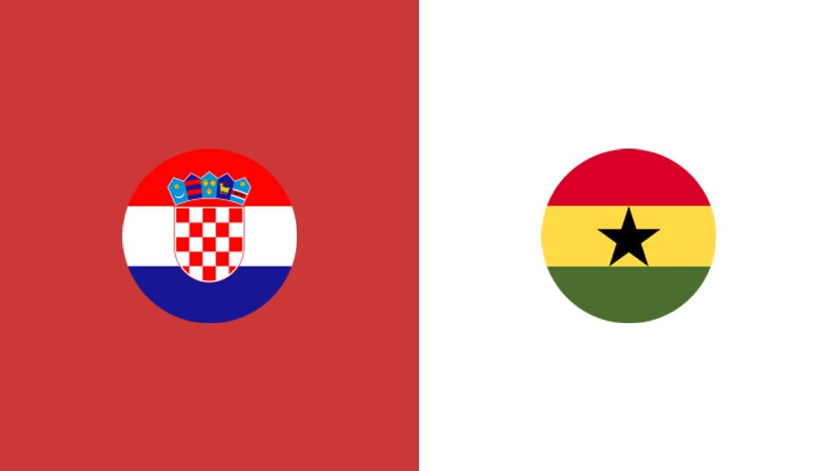 Croatian and Ghanaian flags side by side