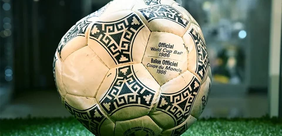 1986 FIFA World Cup official match ball on display