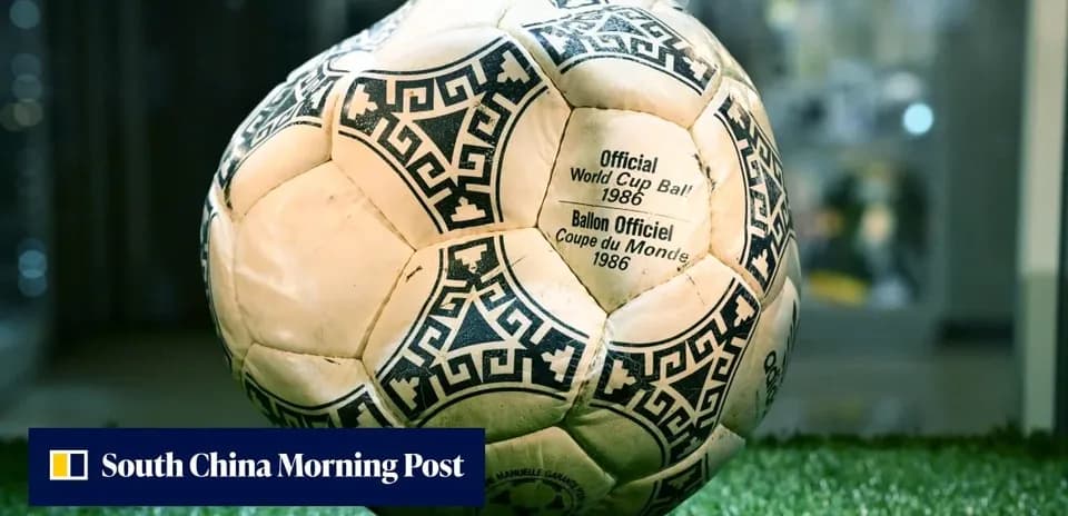 1986 FIFA World Cup official match ball displayed