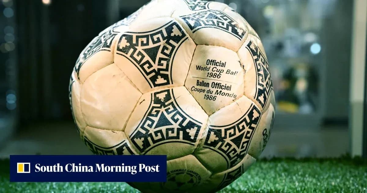 1986 FIFA World Cup official match ball displayed