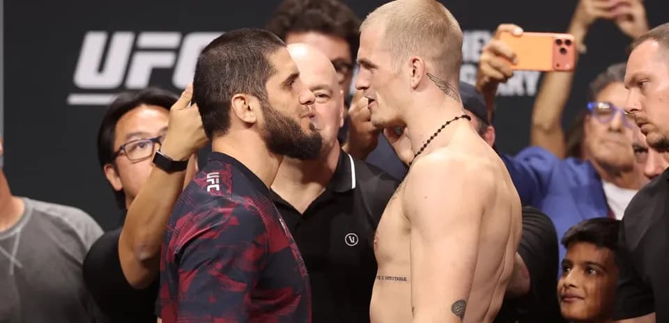Fighters facing off at UFC weigh-in event
