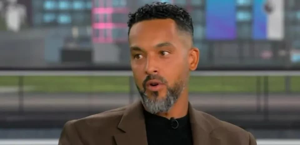 Analyst speaking during a sports broadcast segment
