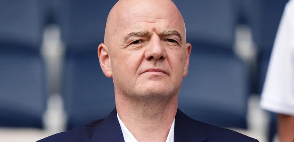 FIFA president seated in stadium before event