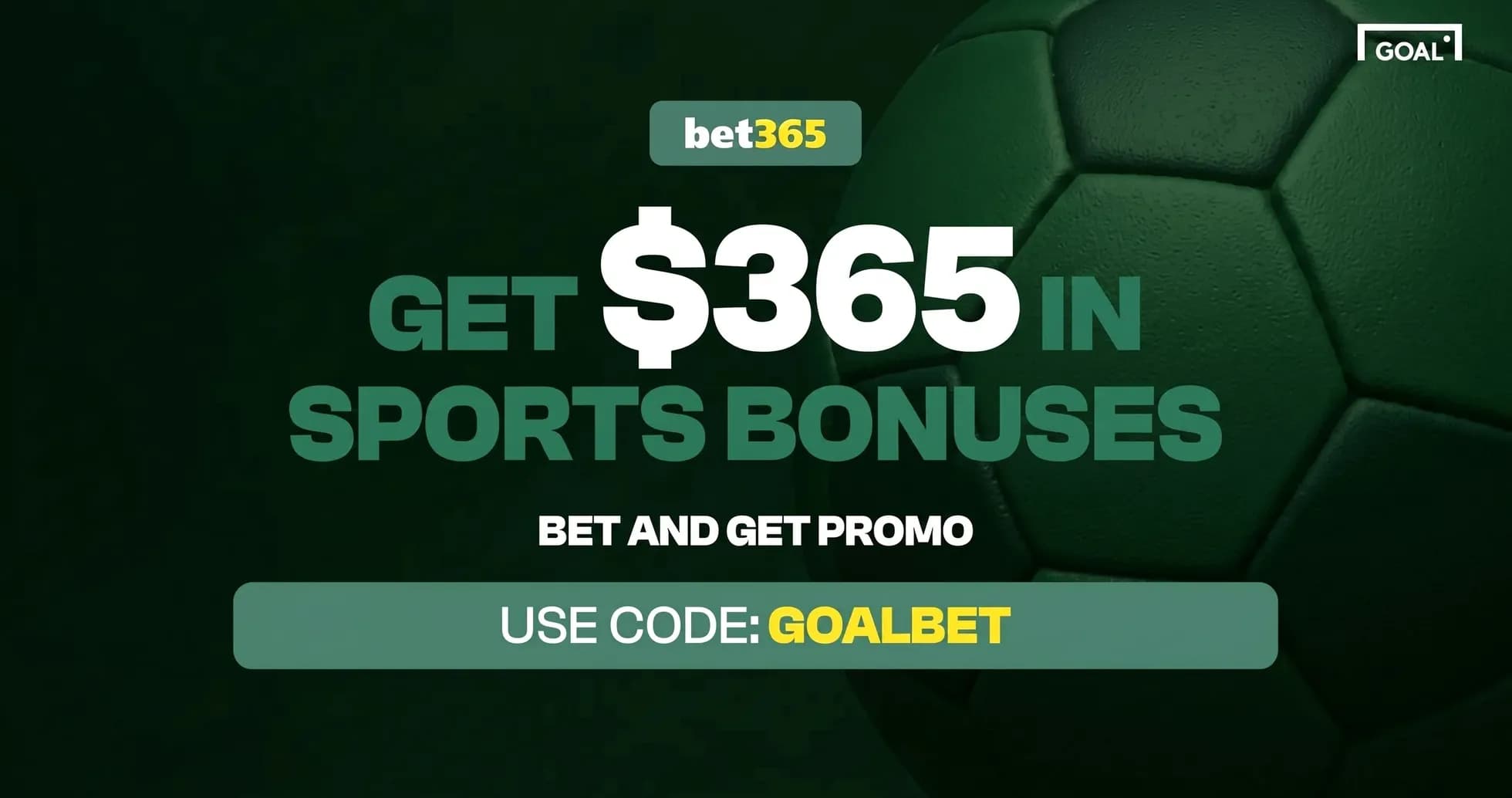 Football promotional banner with bonus offer details