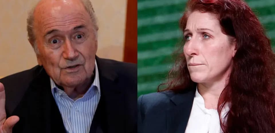 Two people speaking at a press conference