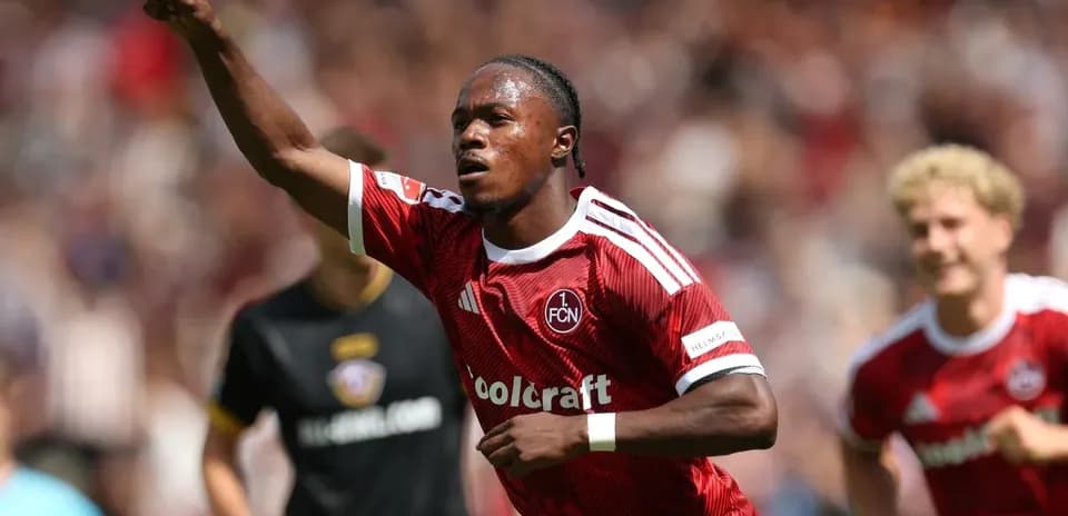 FNCN player celebrating goal during match