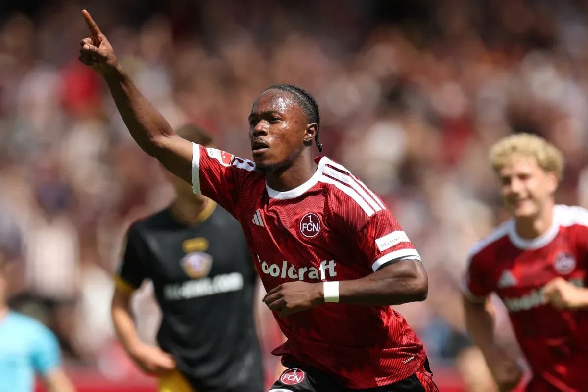 FNCN player celebrating goal during match