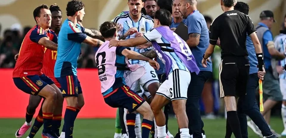 Players from Argentina and Spain involved in altercation