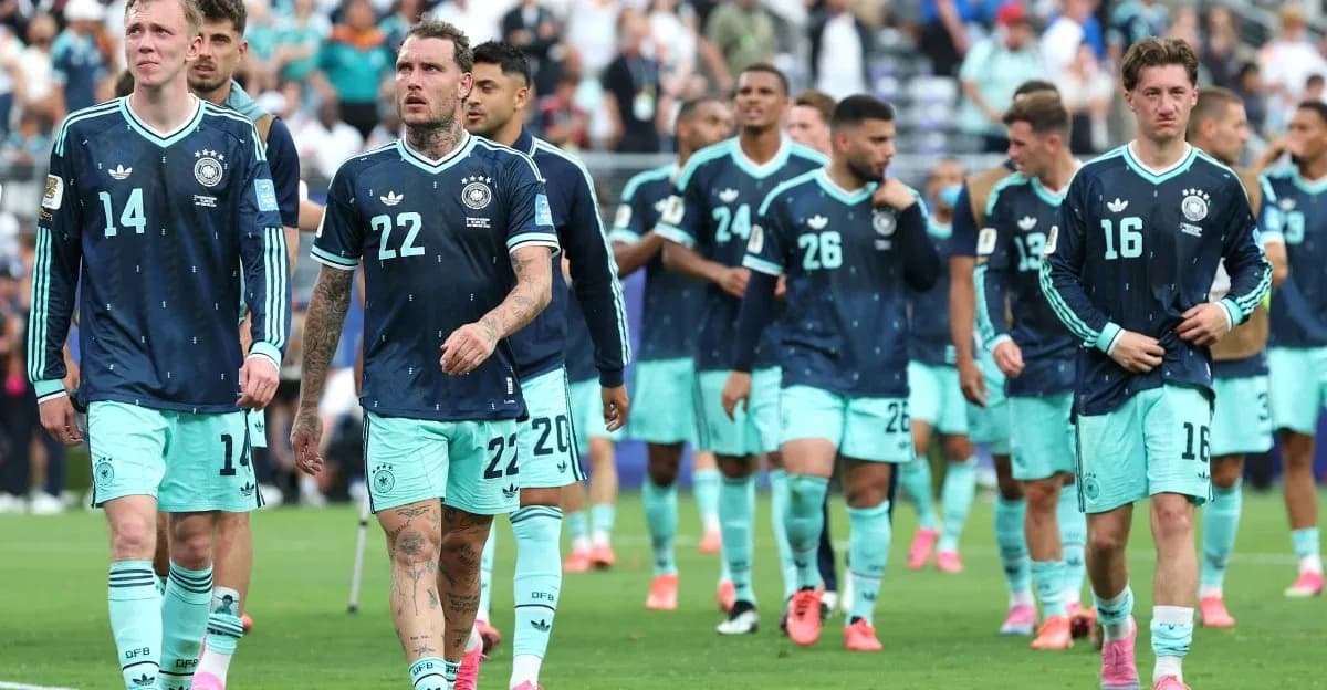 German national football team walking off the pitch German national football team walking off the pitch