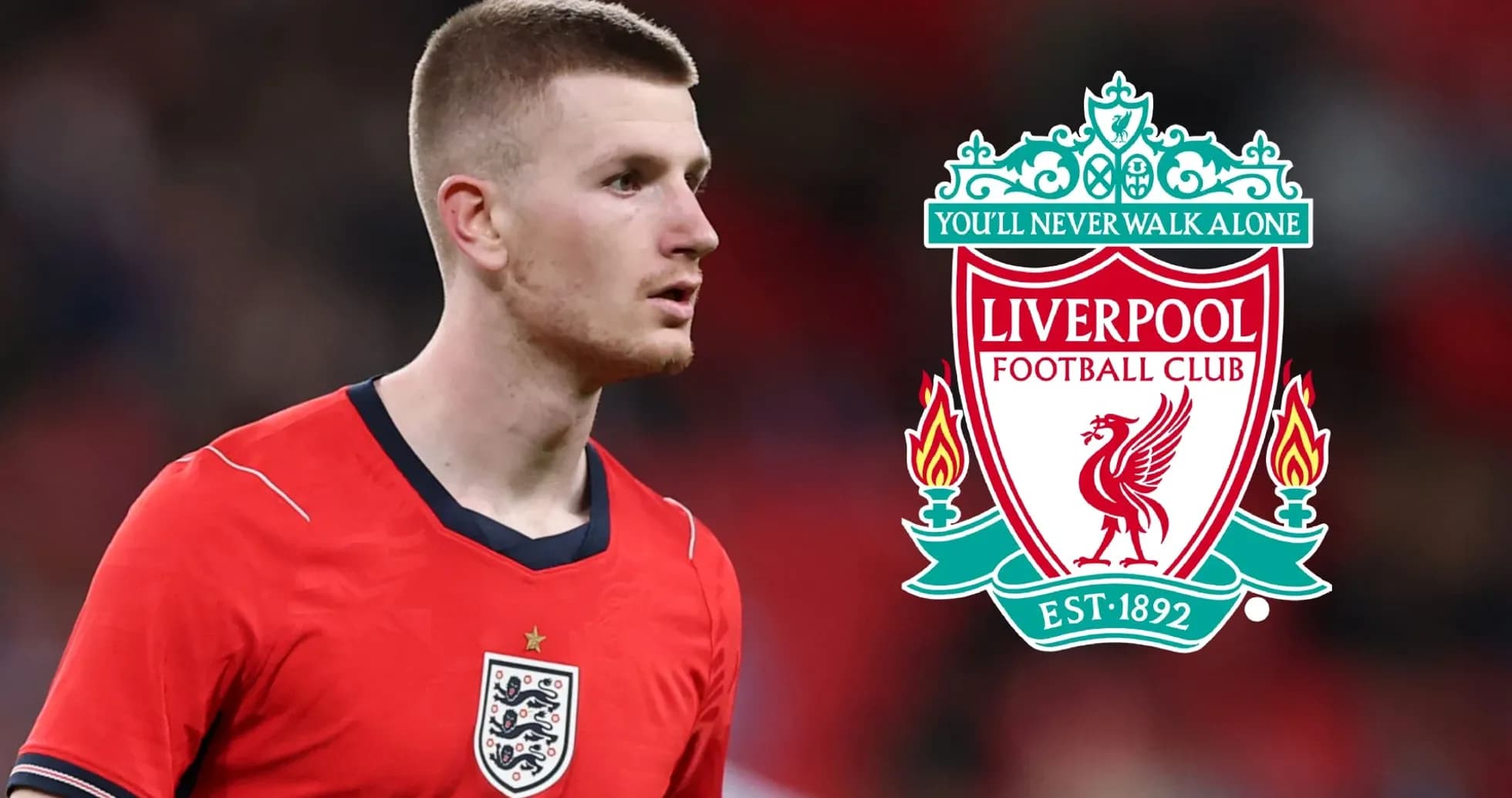 Futbolchi Liverpool formasi va klub logotipi
