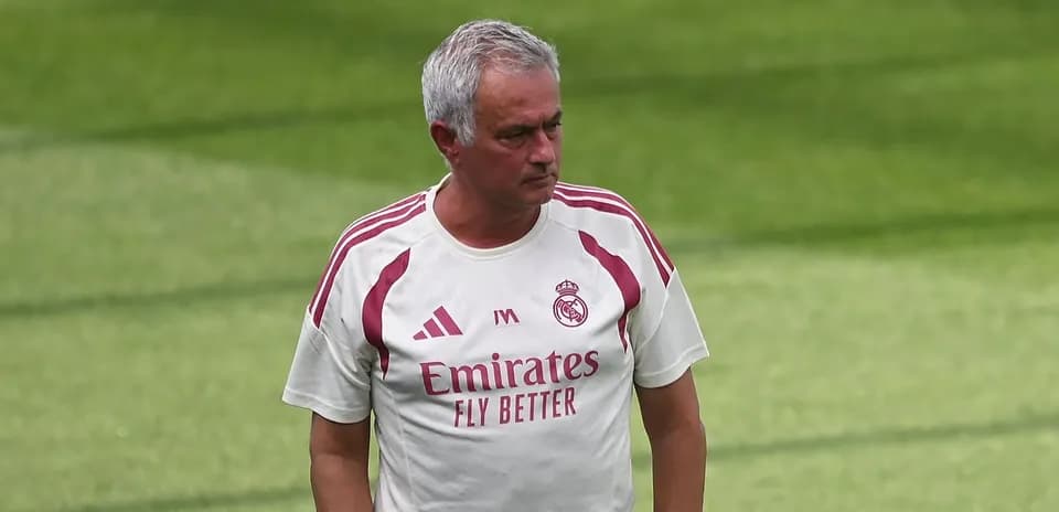 Mourinho during training session at Real Madrid