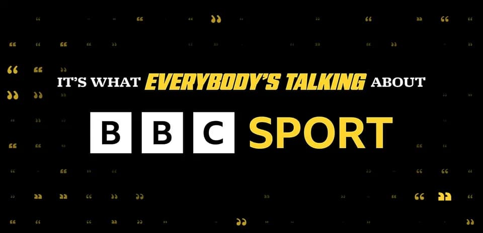 BBC Sport promotional graphic with text