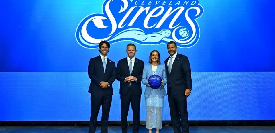 Cleveland Sirens team members at announcement event
