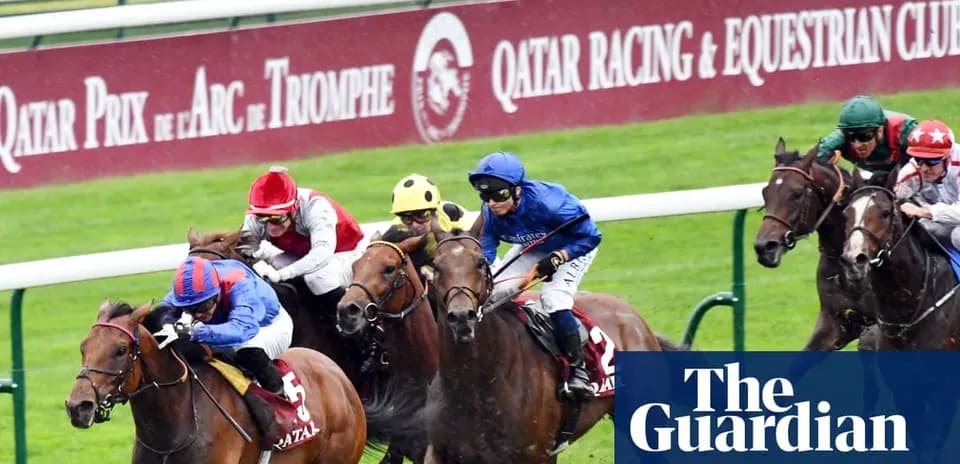 Horses racing at Qatar Prix de l'Arc de Triomphe