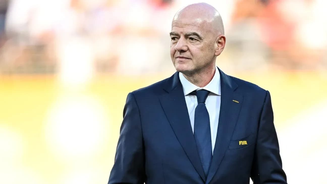 FIFA president walking on the field during event