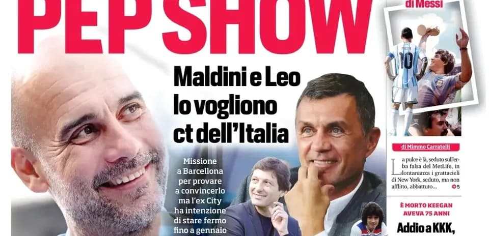Pep Guardiola featured on sports magazine cover